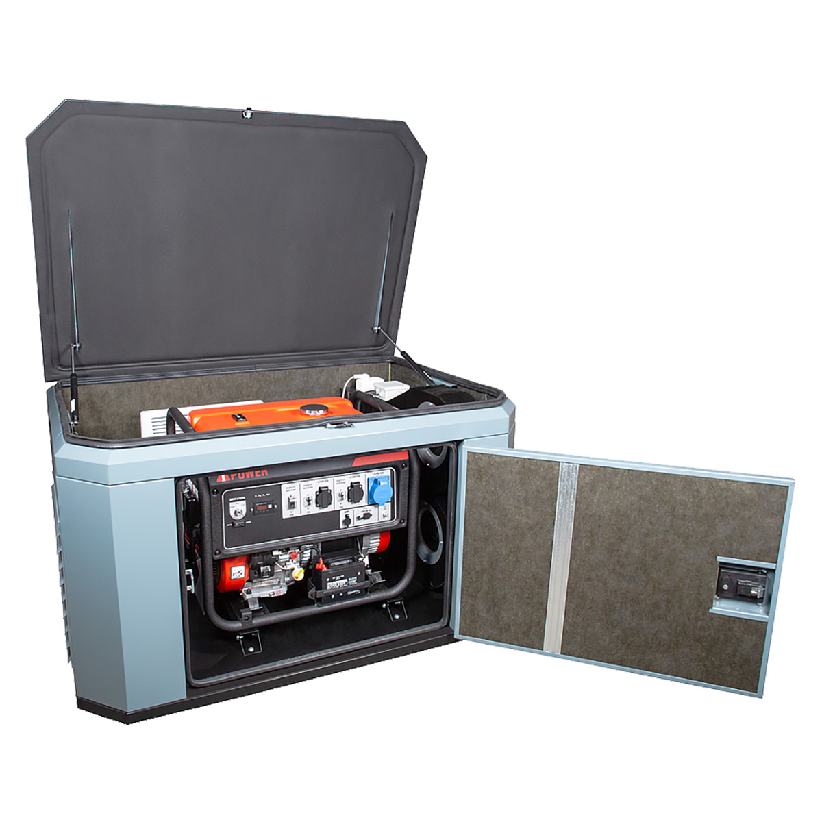 A-iPower A9000EAX в супер тихом зимнем кожухе 1400SS RAL 7031