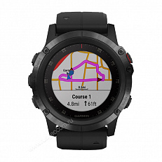 умные Часы Garmin Fenix 5X Plus Sapphire черный с черным ремешком Россия