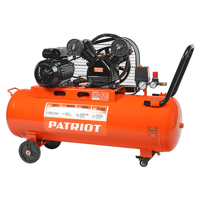 Компрессор поршневой ременной Patriot LRM 100-480 R