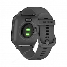 Часы для бега Garmin Venu Sq серый с алюминиевым безелем и с силиконовым ремешком