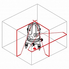 Схема лучей лазерного нивелира RGK UL-21