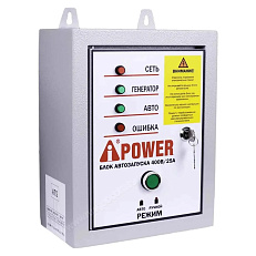 A-iPower A6000EAX в тихом зимнем кожухе 1200 RAL 8019 + блок автозапуска A-iPower 400 В, 25 А